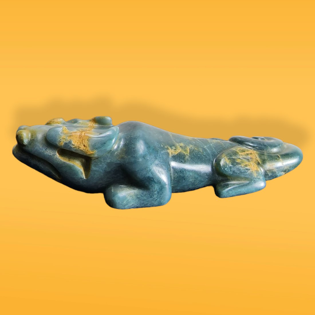 Pre-Columbian Olmec Style Jade Dragon (1 of 2)