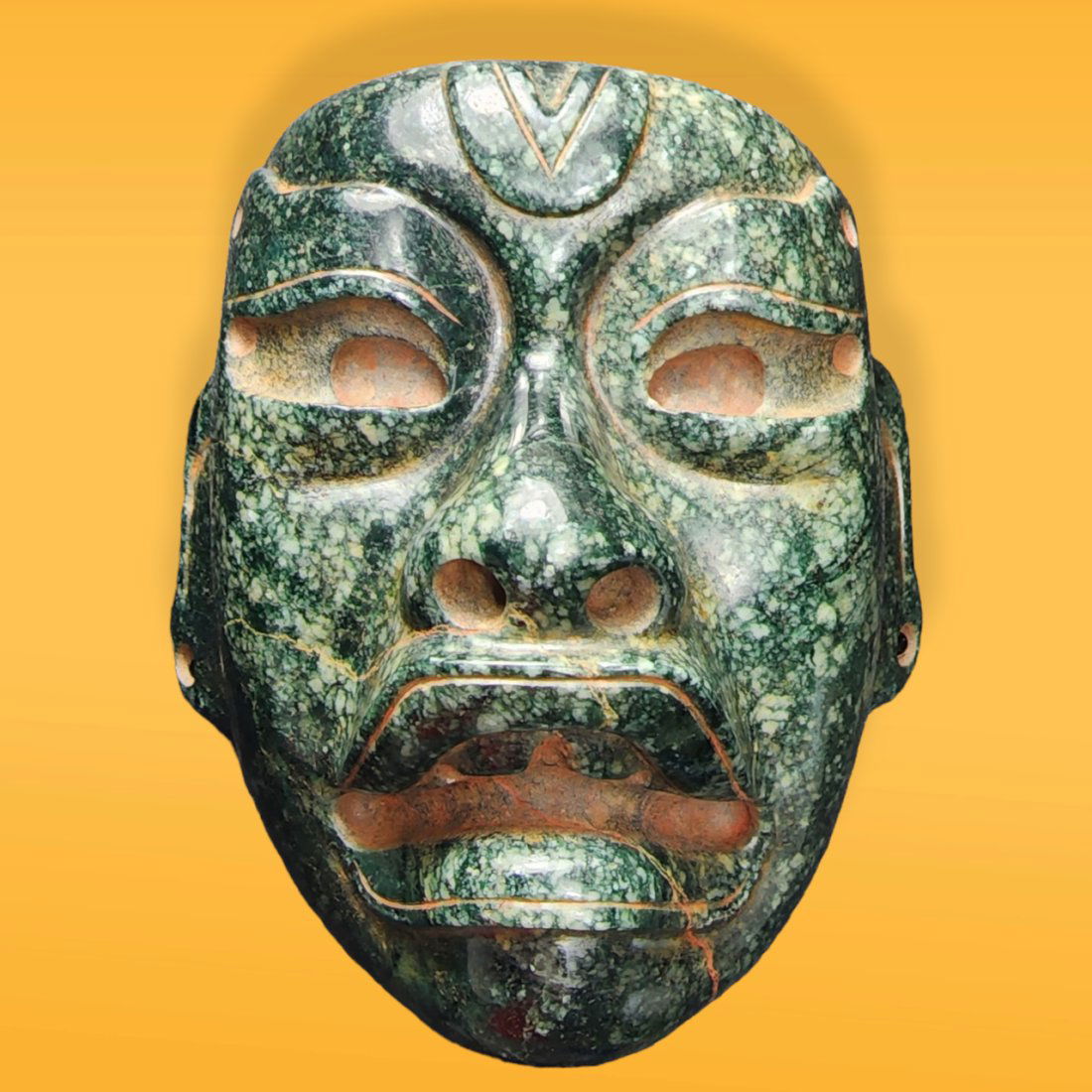 Pre-Columbian Olmec Style Jade Mask (1 of 4)