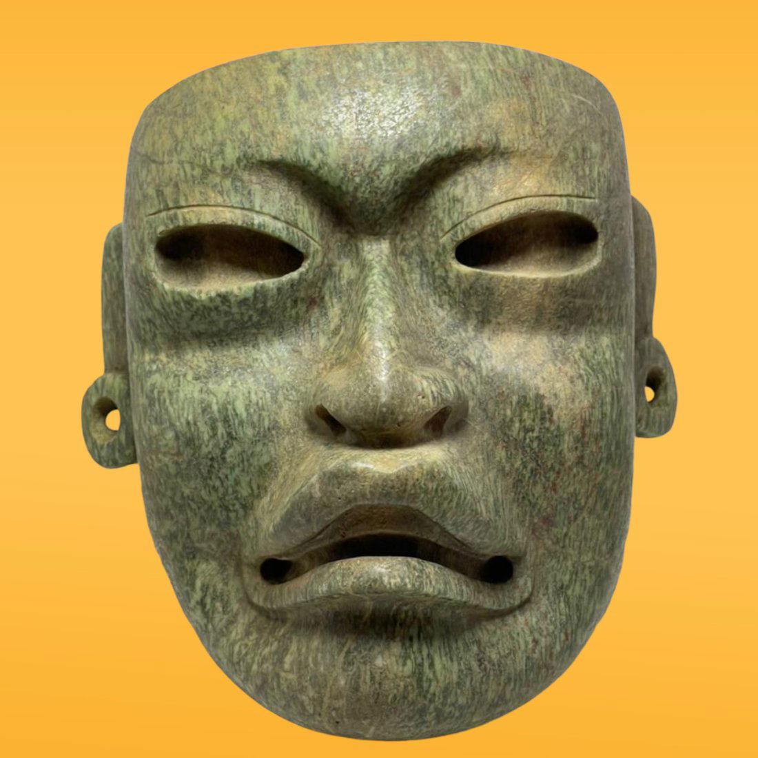 Pre-Columbian Olmec Style Jade mask (1 of 4)