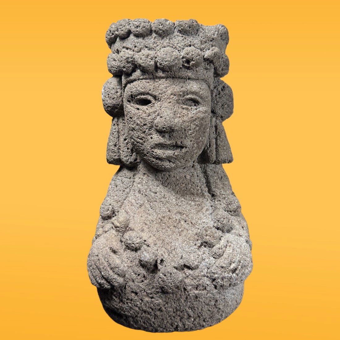 Pre-Columbian Aztec Style Stone Goddess Figure (1 of 4)