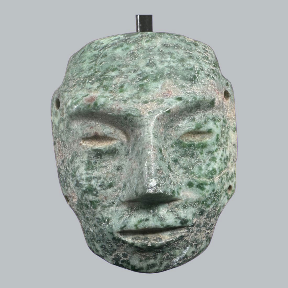 Pre-Columbian Chontal Style Green Stone mask (1 of 2)