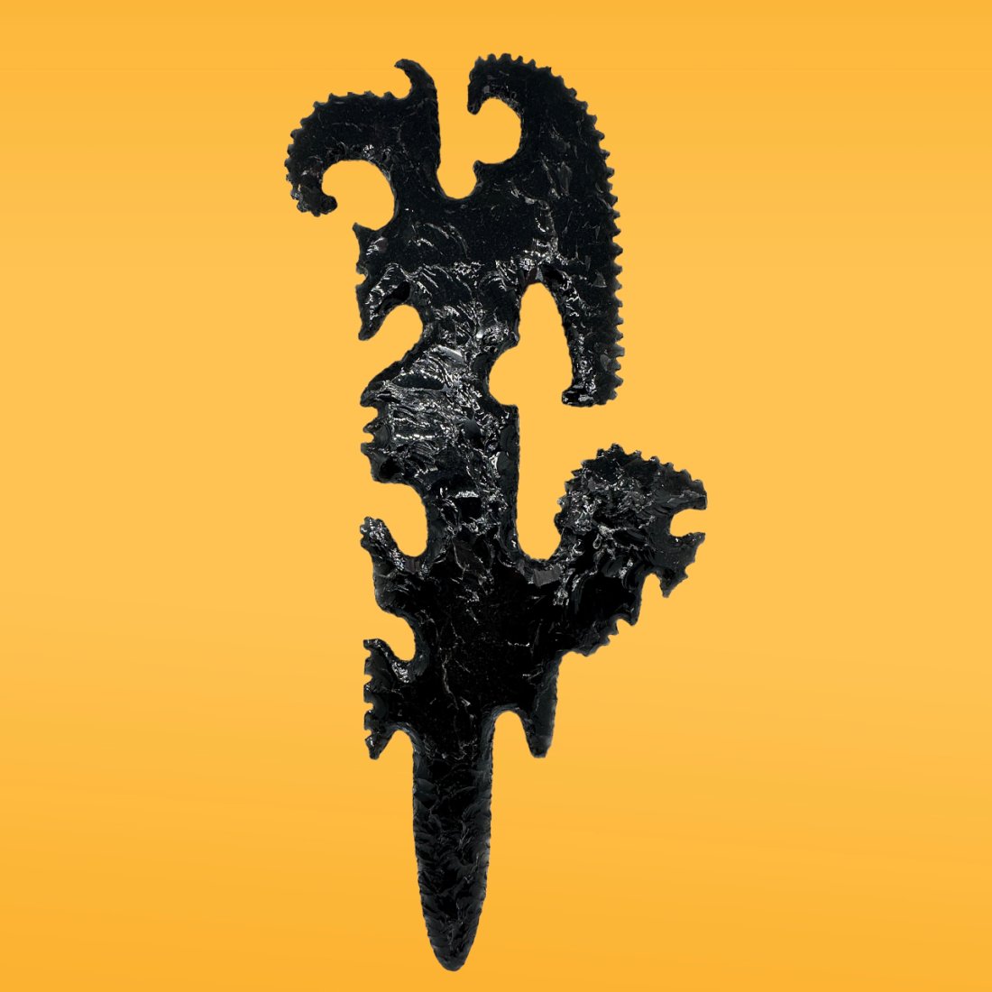 Pre-Columbian Maya Obsidian Human Eccentric (1 of 2)