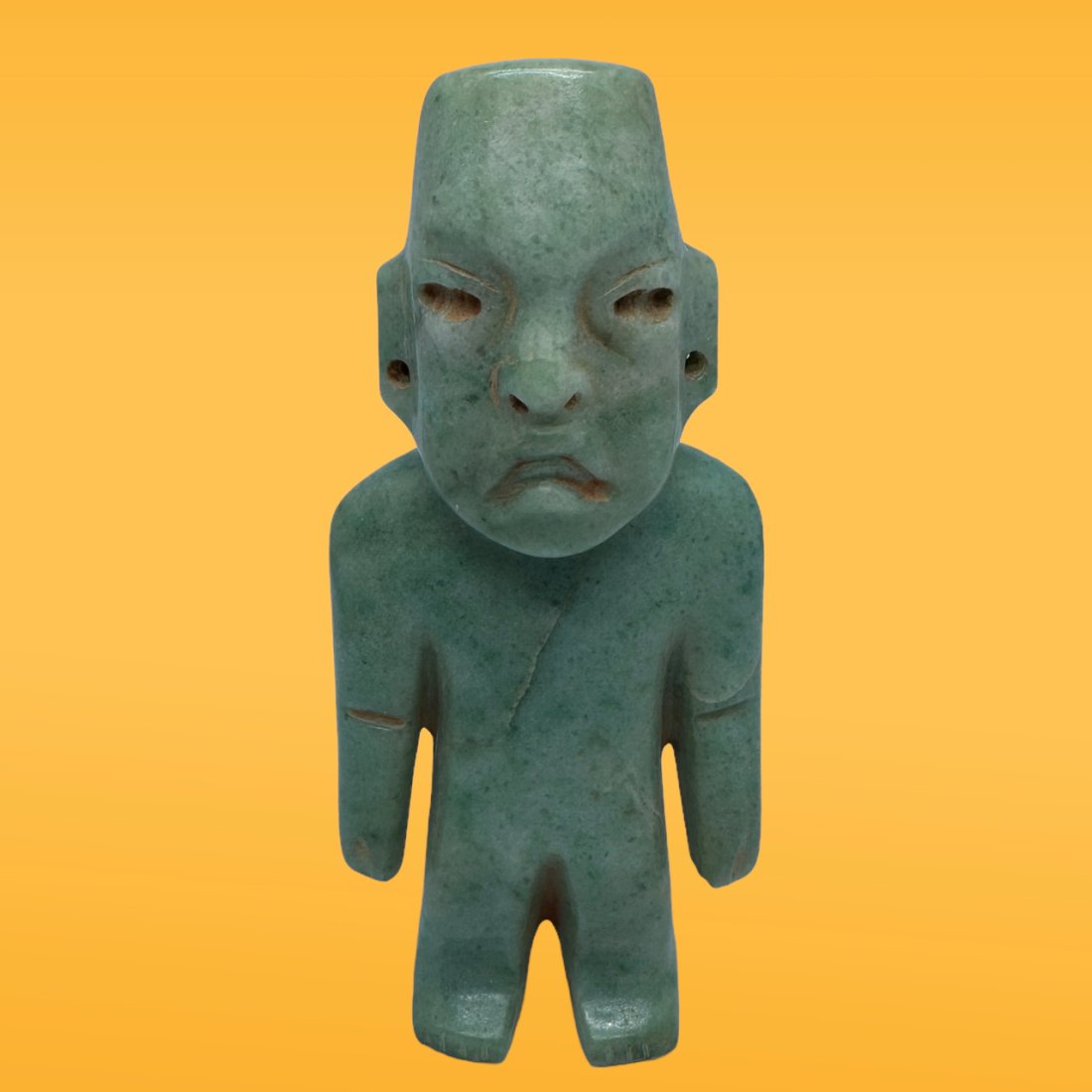 Pre-Columbian Olmec Style Jade Figure (1 of 2)