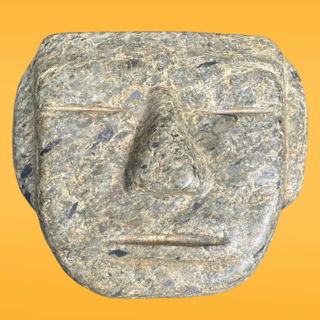 Pre-Columbian Chontal Style Green stone mask (1 of 2)