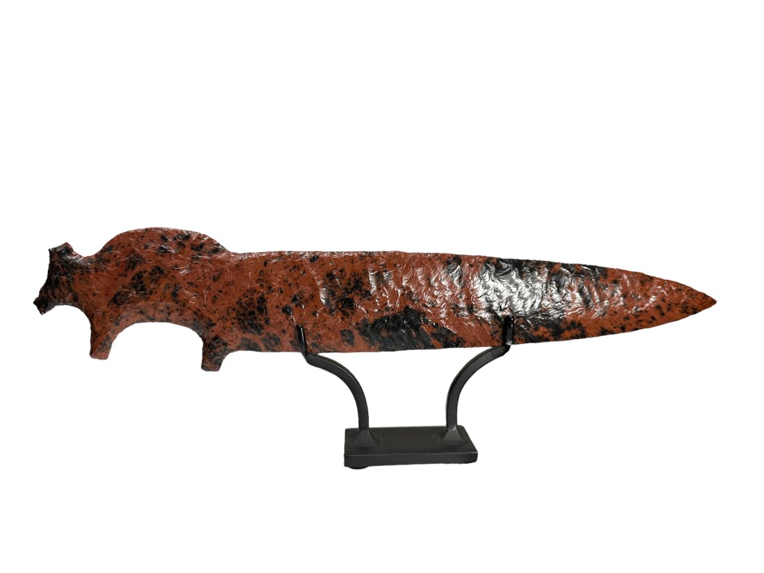 Pre-Columbian Colima Mahagony dog obsidian blade (1 of 2)