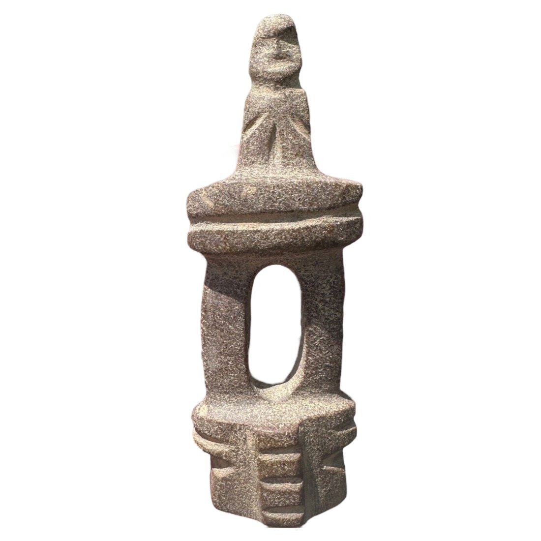 Rare Pre-Columbian Mezcala Temple with figure (1 of 3)