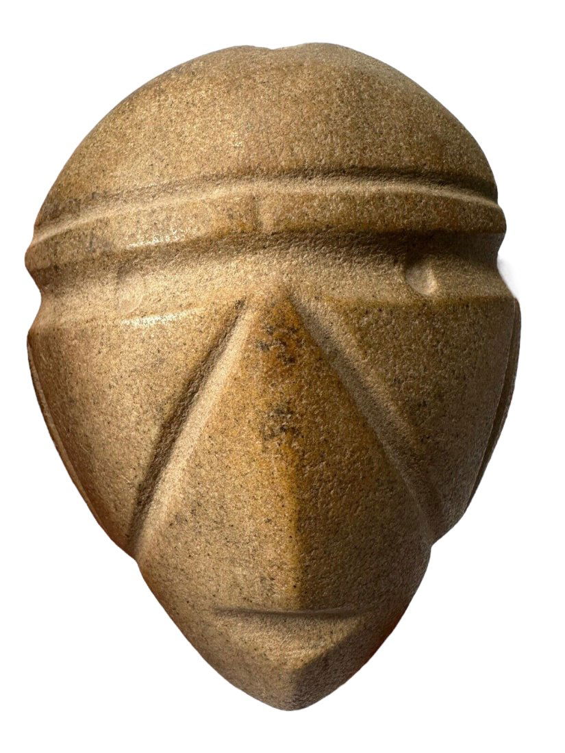 Pre-Columbian Mezcala stone face pendant (1 of 2)
