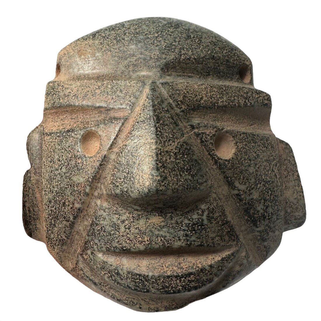 Pre-Columbian Mezcala green stone face mask (1 of 2)