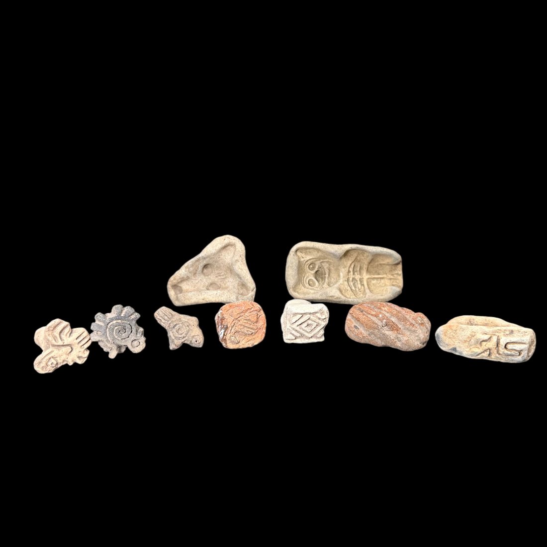 Pre-columbian Pottery stamps, roller and molds (1 of 5)