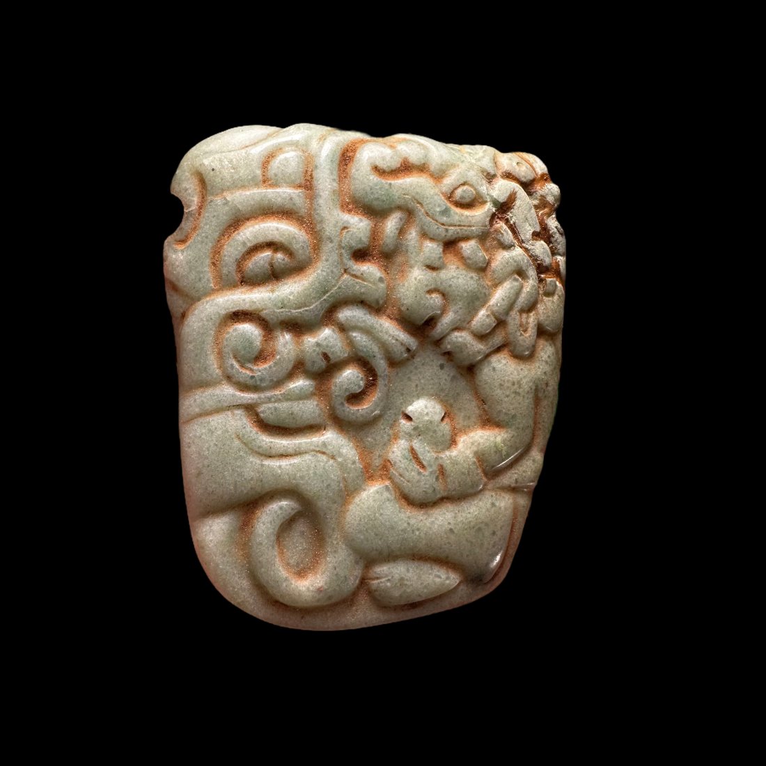 Pre-Columbian Mayan jade pendant (1 of 4)