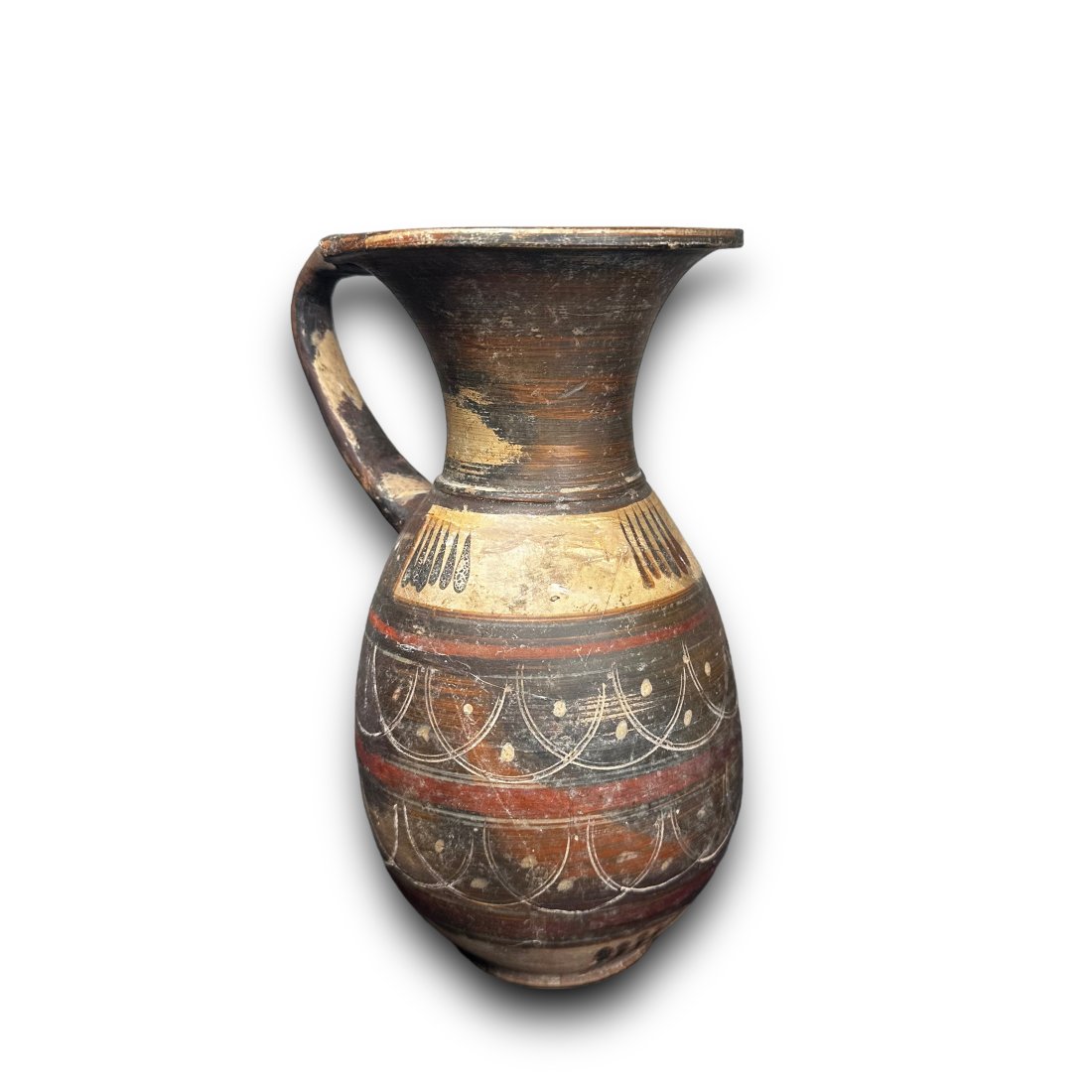 Rare Ancient Etruscan-Corinthian black figured Olpe (1 of 5)