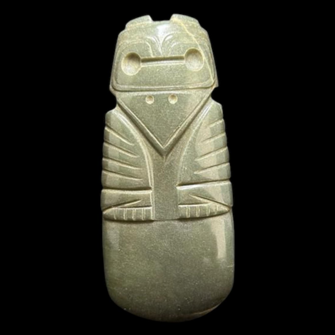 Pre-Columbian Costa Rica jade axe bird celt (1 of 2)