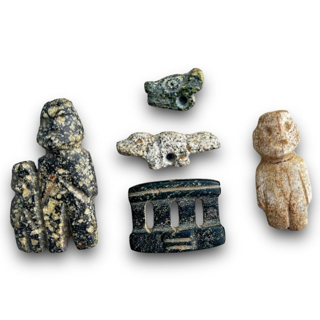 Collection of miniature Pre-Columbian Guerrero stone items (1 of 2)