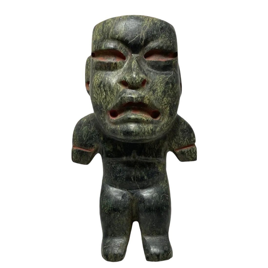 Pre-Columbian Olmec Jade Dwarf figure (1 of 4)