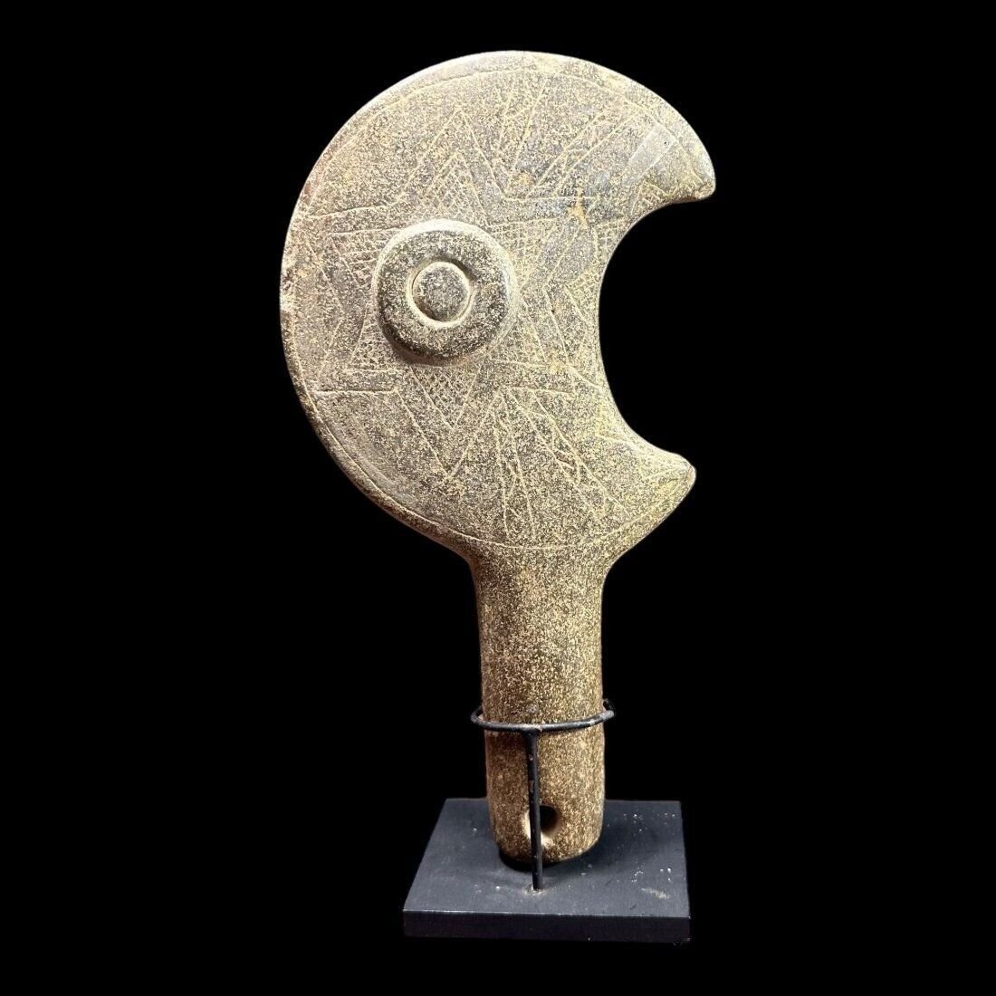 Pre-Columbian Mapuche Stone Ceremonial Clava Scepter (1 of 2)