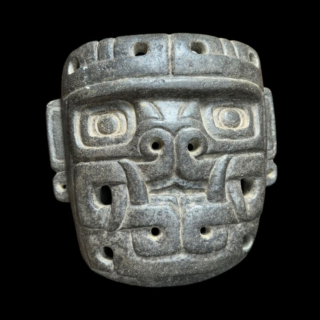 Rare Pre-Columbian Chavin stone transformation mask (1 of 2)