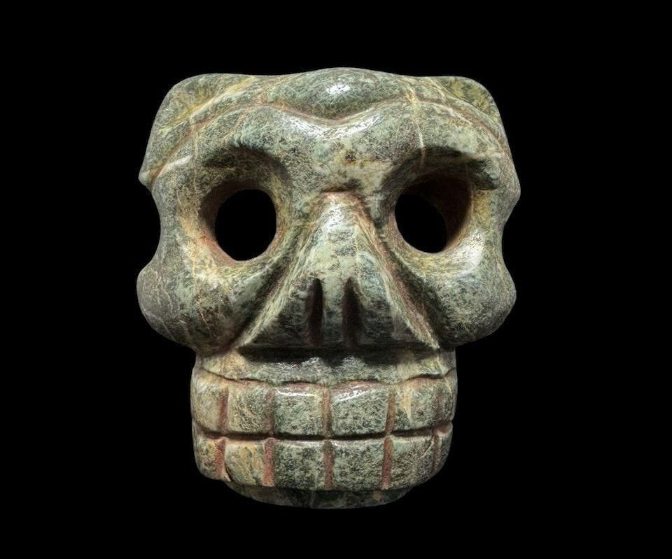 Pre-Columbian Mayan jade skull Mask (1 of 4)