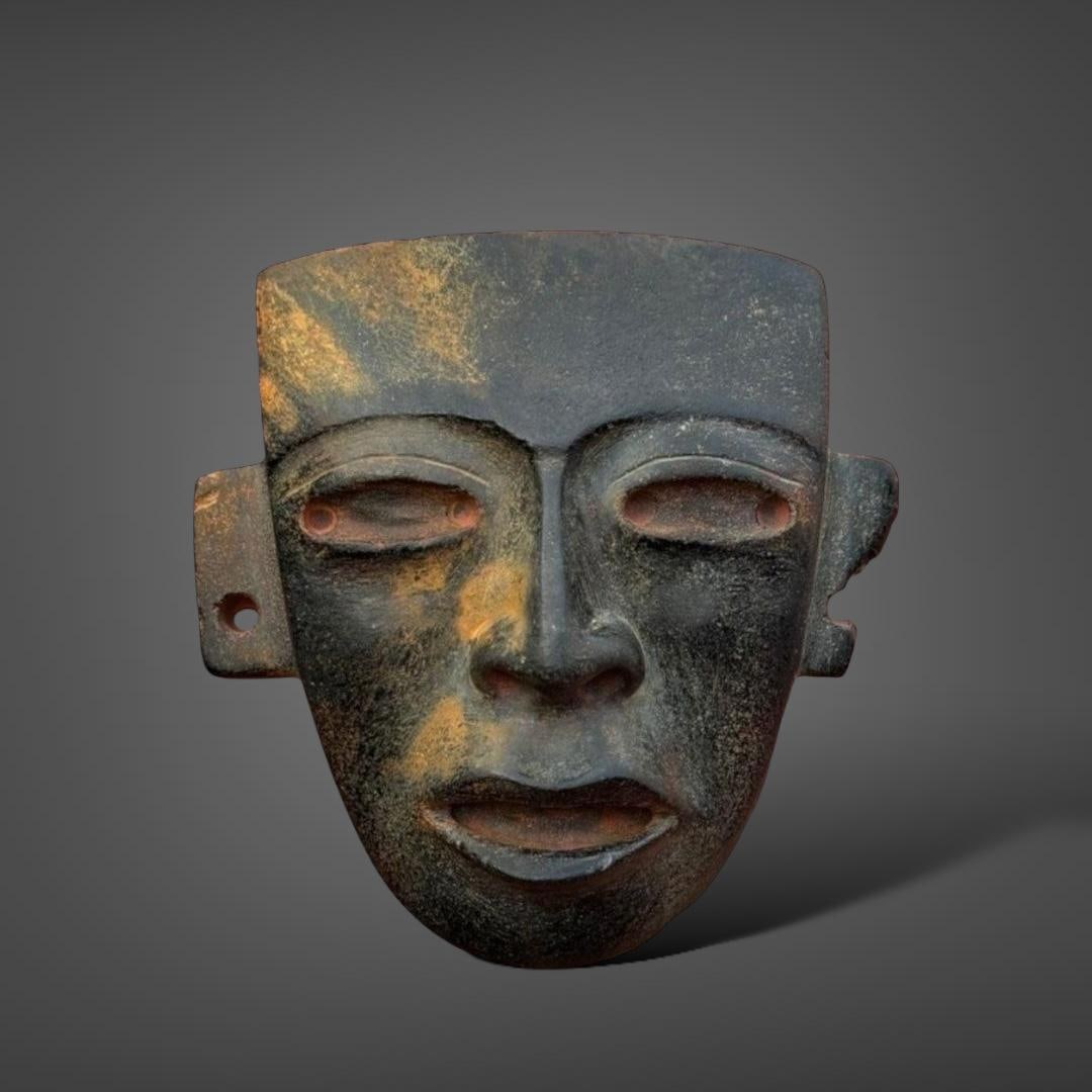 Pre-Columbian Teotihuacan serpentine funerary mask (1 of 5)