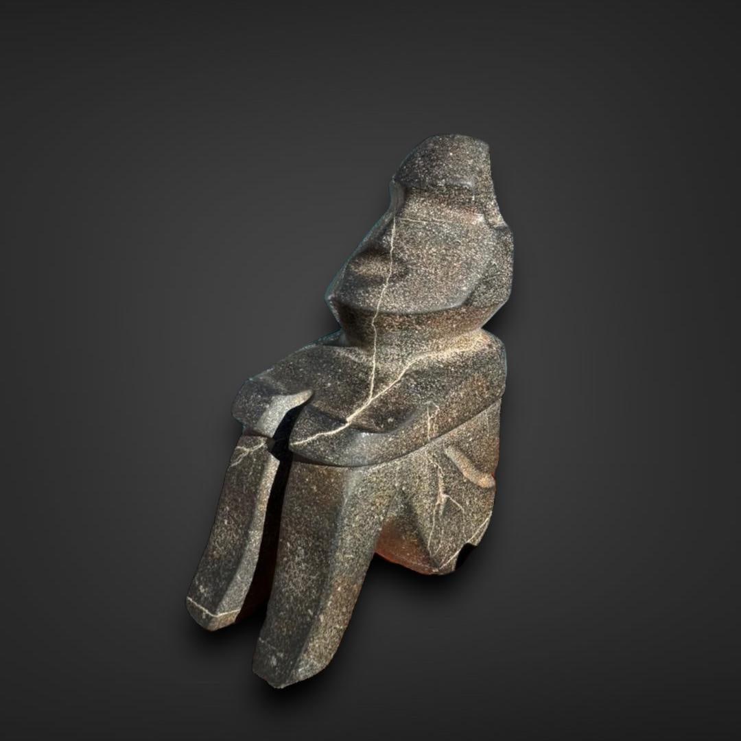 Pre-Columbian Mezcala seated stone figure (1 of 5)