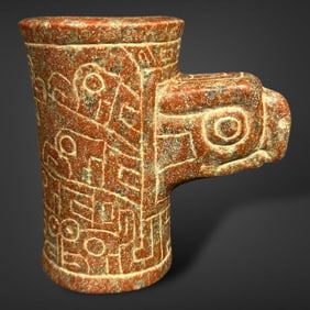 Pre-Columbian Tiahuanaco stone kero
