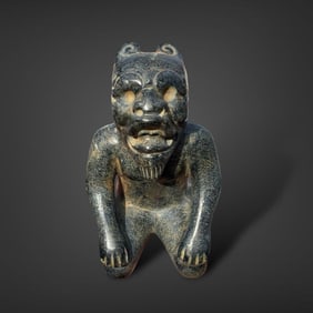 Pre-Columbian Olmec stone jaguar figure