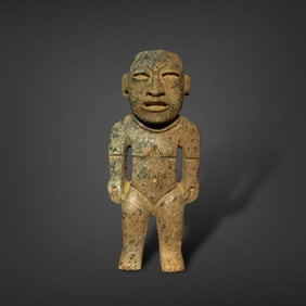 Pre-Columbian Teotihuacan green stone figure