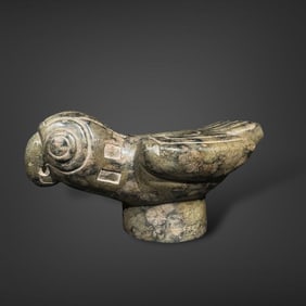 Pre-Columbian Valdivia green stone mace head