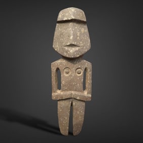Rare Pre-Columbian Mezcala female stone figure
