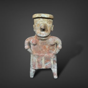 Large Pre-Columbian Nayarit pottery figure