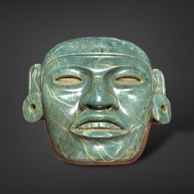 Pre-Columbian Aztec jade mask
