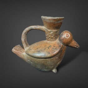 Pre-Columbian Lambayeque (Sican) pottery vessel