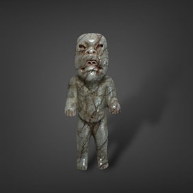 Pre-Columbian Olmec jade figure