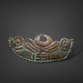 Pre-Columbian ChimĂș copper nose ornament