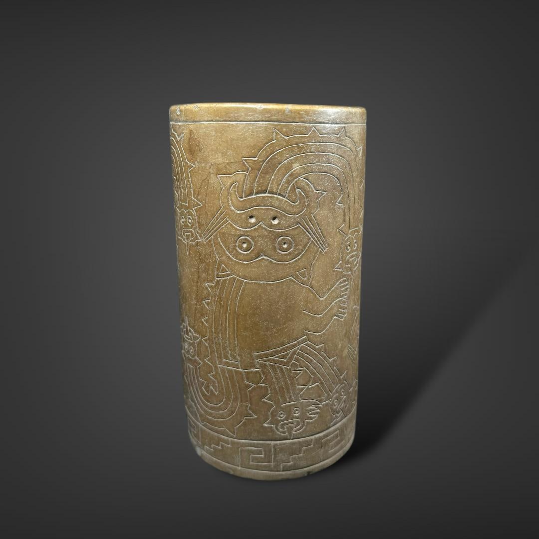 Rare Pre-Columbian Nazca carved stone kero (1 of 6)