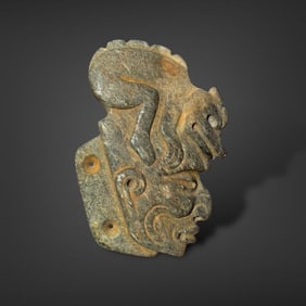 Pre-Columbian Veracruz green stone hacha