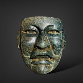 Pre-Columbian Olmec serpentine mask