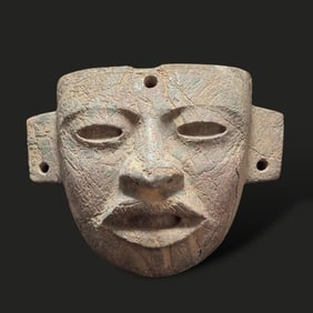 Pre-Columbian Teotihuacan green stone mask