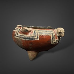 Pre-Columbian Chupicuaro bird pottery vessel