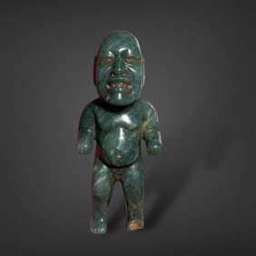 Pre-Columbian Olmec jade figure