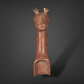 Pre-Columbian Moche Hallucinogen Stone Spoon