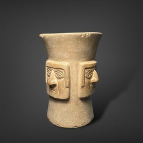 Rare Pre-Columbian Huari stone kero