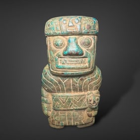 Rare Pre-Columbian Huari Turquoise figure