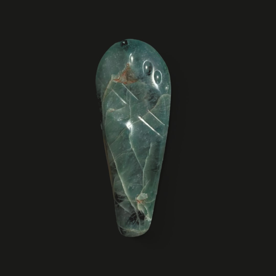 Pre-Columbian Olmec jade celt (1 of 3)