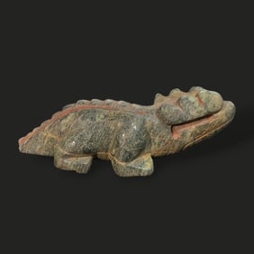 Rare Pre-Columbian Olmec Jade Zoomorphic Sculpture