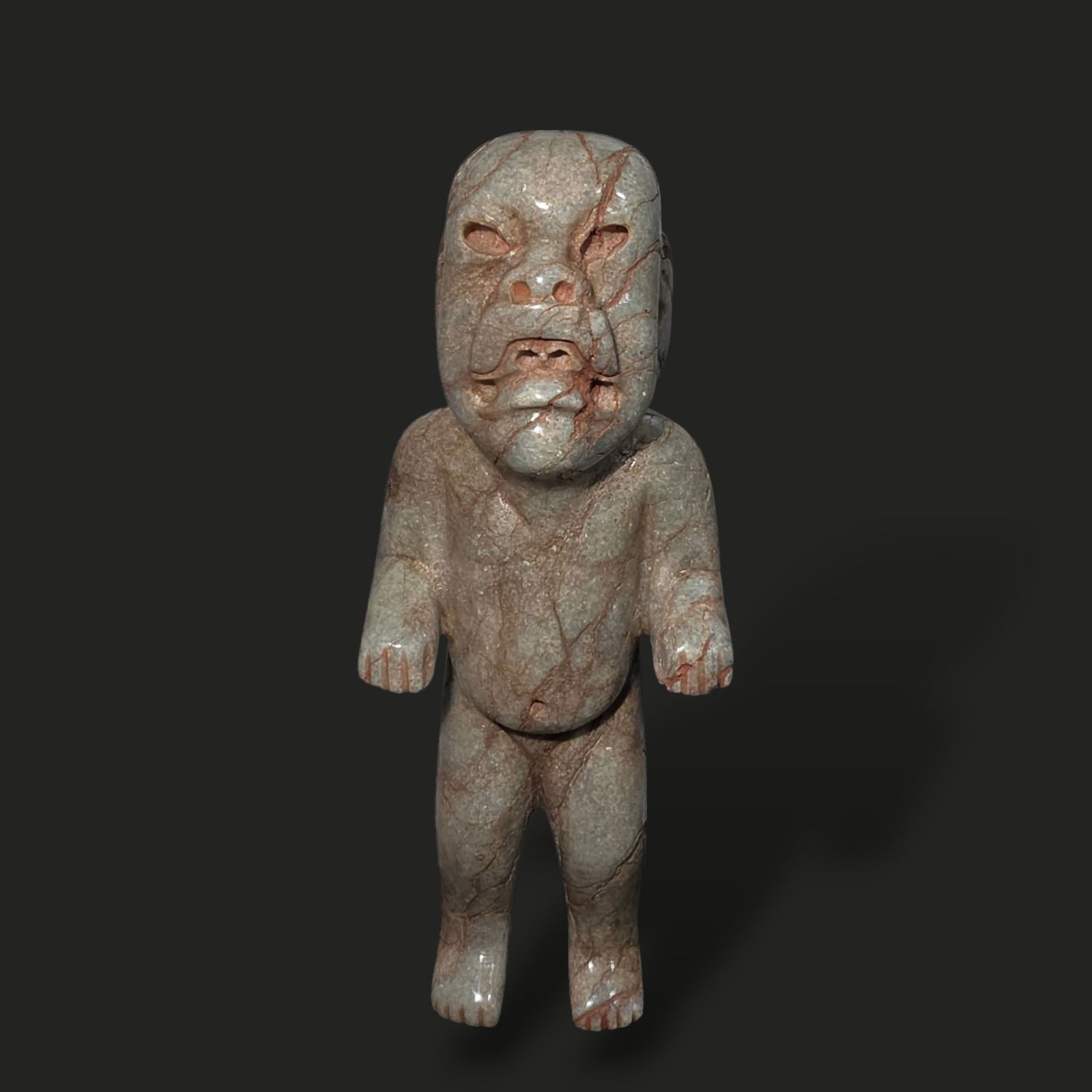 Pre-Columbian Olmec jade figure (1 of 4)