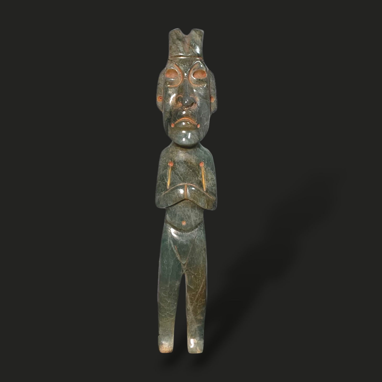 Pre-Columbian Olmec jade figure (1 of 2)