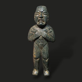 Pre-Columbian Olmec jade figure