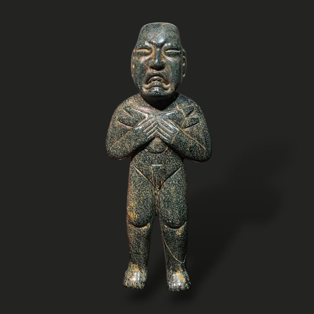 Pre-Columbian Olmec jade figure (1 of 4)
