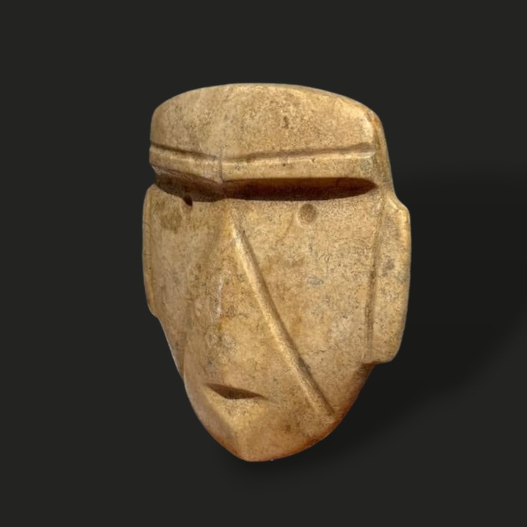 Pre-Columbian Mezcala stone mask (1 of 4)