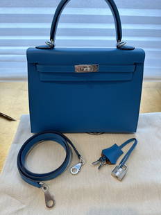 Hermes Pochette Kelly Depeches 25 Togo Etoupe SHW Stamp Z